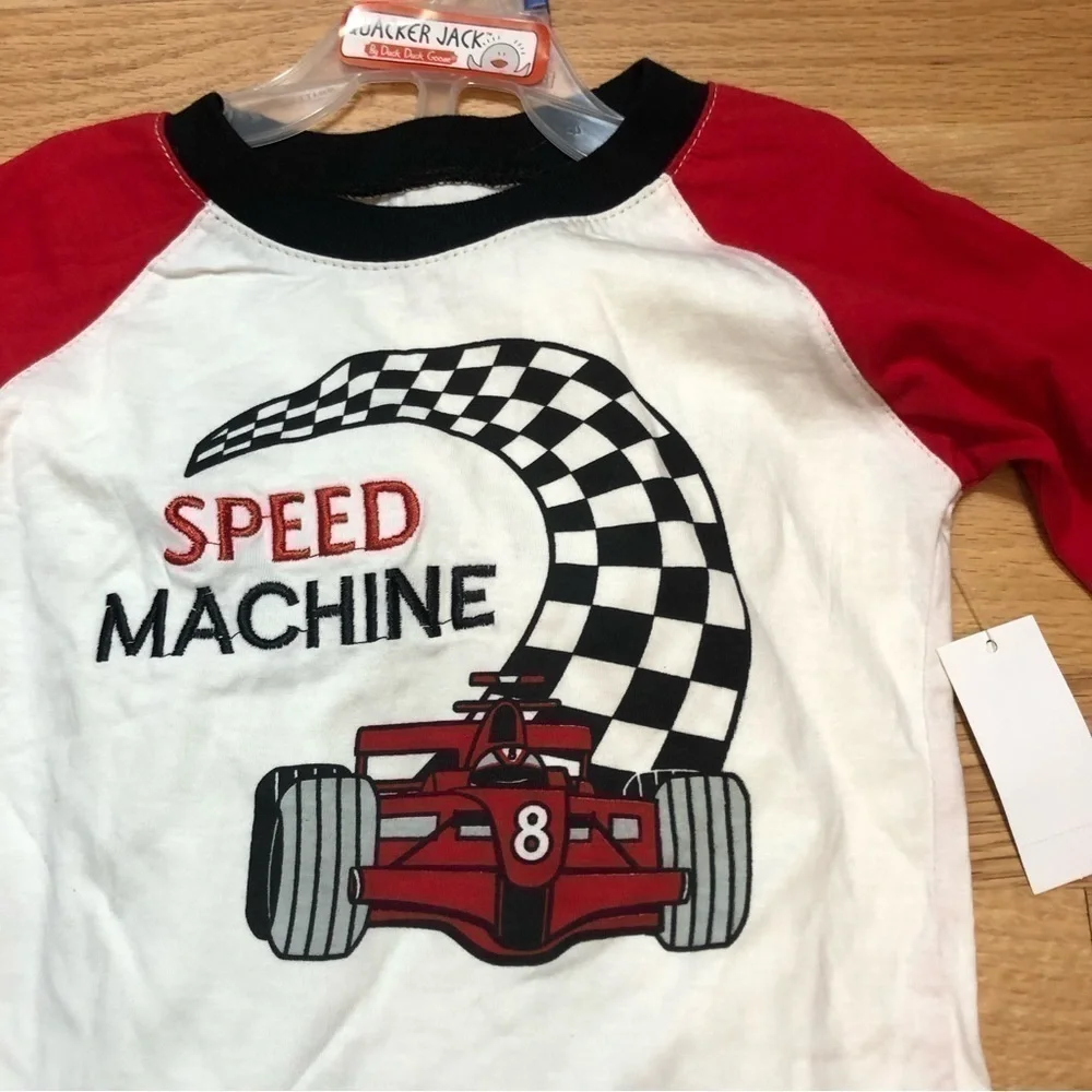 Speed Machine Racing Car Outfit NEW 4T Quacker Jack Long Sleeve Sweatpants Shirt
